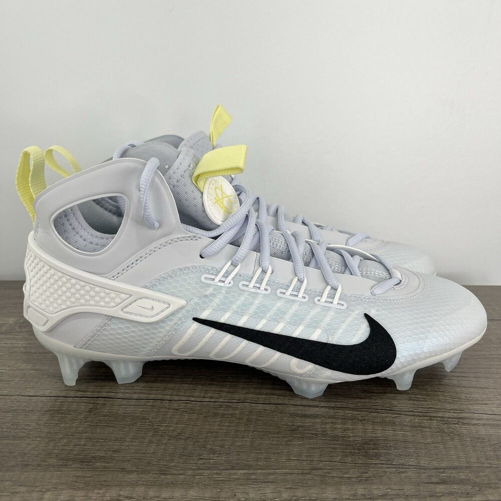 Nike Men's Huarache 9 Elite Mid LAX SE Size 8.5 - FV6149-001 - Grey / Black NEW
